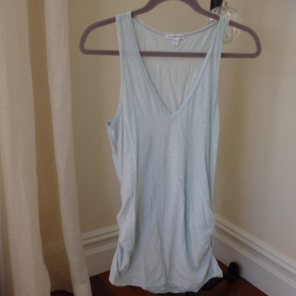 James Perse Racerback Ruched V Neck Tank 4